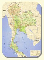 Mapa Tajlandii duża
